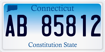 CT license plate AB85812