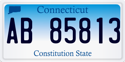 CT license plate AB85813