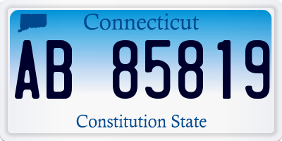 CT license plate AB85819