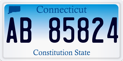 CT license plate AB85824