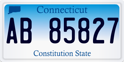CT license plate AB85827