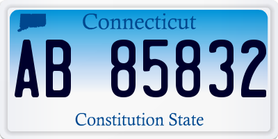 CT license plate AB85832