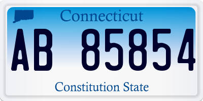 CT license plate AB85854