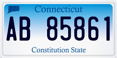 CT license plate AB85861