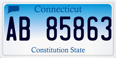 CT license plate AB85863