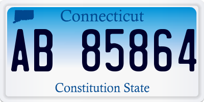 CT license plate AB85864