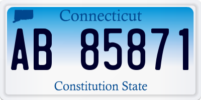 CT license plate AB85871