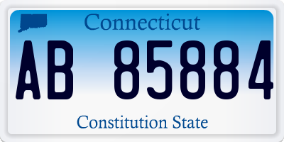 CT license plate AB85884