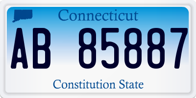 CT license plate AB85887