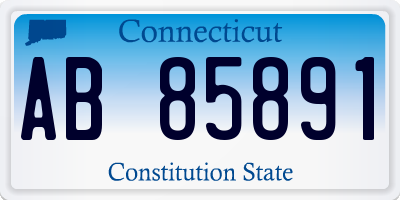 CT license plate AB85891