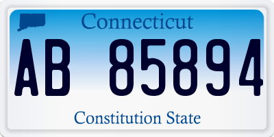 CT license plate AB85894