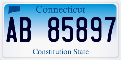 CT license plate AB85897