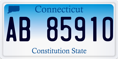 CT license plate AB85910