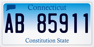 CT license plate AB85911