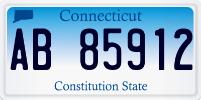 CT license plate AB85912