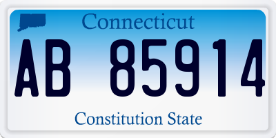 CT license plate AB85914