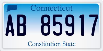 CT license plate AB85917