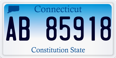CT license plate AB85918