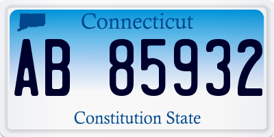 CT license plate AB85932