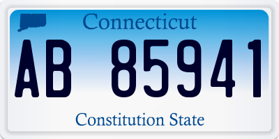 CT license plate AB85941
