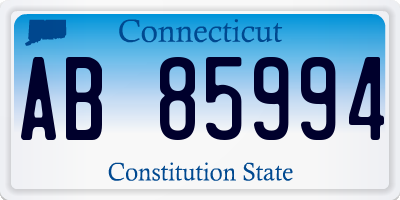 CT license plate AB85994