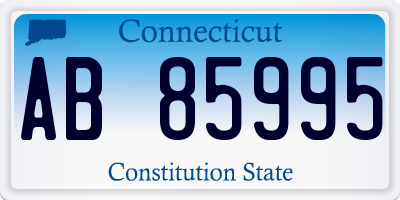 CT license plate AB85995