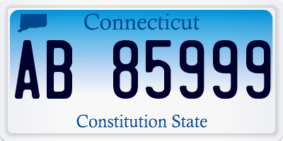 CT license plate AB85999