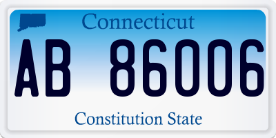 CT license plate AB86006
