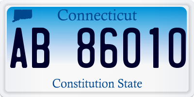 CT license plate AB86010