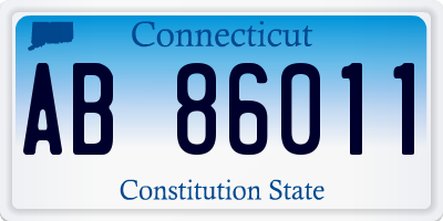 CT license plate AB86011