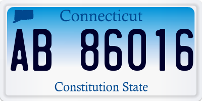 CT license plate AB86016