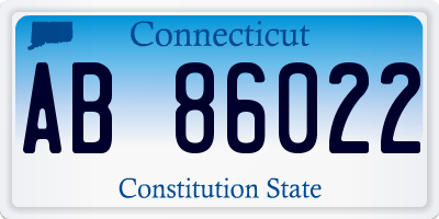 CT license plate AB86022