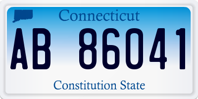 CT license plate AB86041