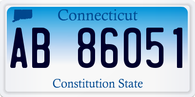 CT license plate AB86051