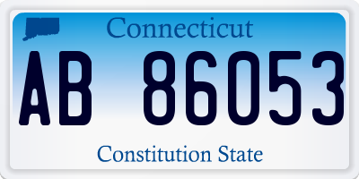 CT license plate AB86053