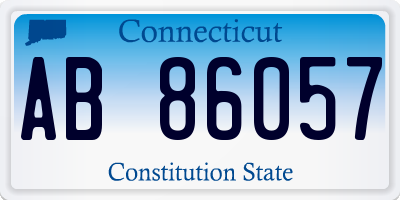 CT license plate AB86057