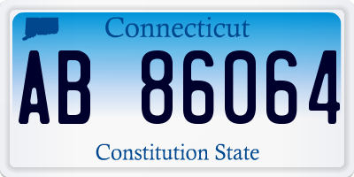 CT license plate AB86064