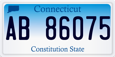 CT license plate AB86075