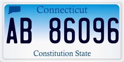 CT license plate AB86096