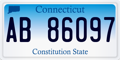 CT license plate AB86097
