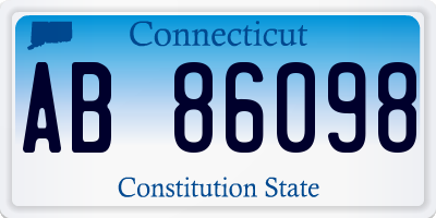 CT license plate AB86098