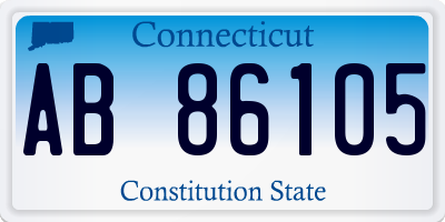 CT license plate AB86105