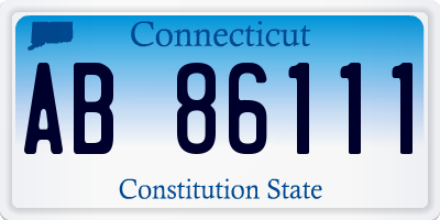 CT license plate AB86111