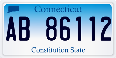 CT license plate AB86112