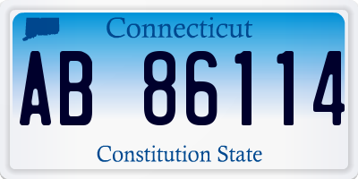 CT license plate AB86114