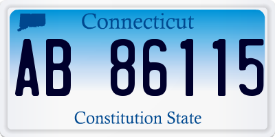CT license plate AB86115