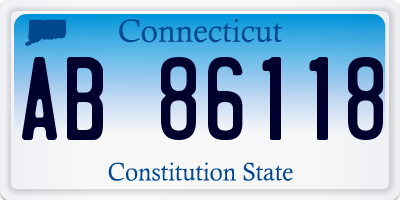 CT license plate AB86118