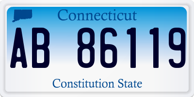 CT license plate AB86119