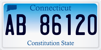 CT license plate AB86120