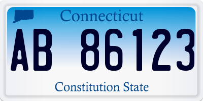 CT license plate AB86123
